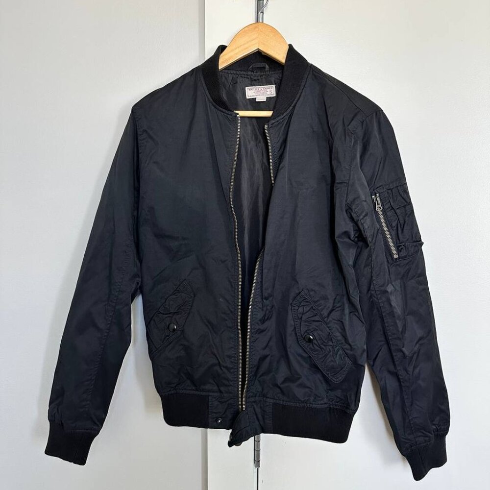 Wallace & Barnes MA-1 Bomber Jacket Night Black
